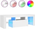 vidaXL TV-Schrank mit LED-Leuchten Wei&szlig; 120x35x40 cm 804346