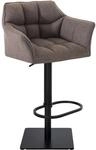 CLP Barhocker Damaso Stoffbezug Grau/Schwarz