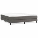 vidaXL Boxspringbett Grau 180x200 cm Kunstleder1371021