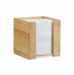 Relaxdays Zettelbox Bambus Natur Nachf&uuml;llbar 10,5 cm x 10,5 cm x 10,5 cm 800 g