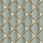 Livingwalls Tapete 3D Muster Gr&uuml;n und Gold 53 cm x 10,05 m AS-386913