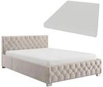 Juskys Polsterbett Nizza 180 x 200 cm mit Matratze in Beige