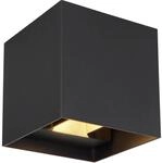 Globo LED-Au&szlig;enleuchte Veronika 1-flammig Schwarz 100 x 100 mm