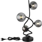 Globo LED-Tischleuchte Riha &Oslash; 15 cm Metall Schwarz Matt