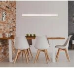 Globo LED-Pendelleuchte Verena 1-flammig Nickel matt 1210 x 80 x 1200 mm
