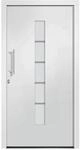 vidaXL Haust&uuml;r Aluminium und PVC Wei&szlig; 100x210 cm 3056810