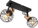 Globo Strahler Lacky 2-flammig Schwarz matt 290 x 120 x 200 mm