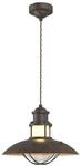 Lindby Pendelleuchte Louisanne 9621017 Maritim in Braun aus Metall 1-flammig E27