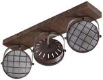 Lindby Strahler Tamin 9621515 Vintage Industriell in Braun aus Metall 3-flammig G9