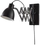 Lindby Wandleuchte Wandlampe Innen Merle 9621726 Modern in Schwarz aus Metall