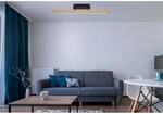Globo LED-Deckenleuchte Doro 1-flammig Schwarz matt 815 x 75 x 140 mm