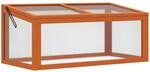 Outsunny Fr&uuml;hbeet mit Abdeckung aus Holz und Polycarbonat Orange 90 x 46 x 40 cm