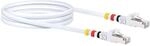 Schwaiger&reg; CAT7 Netzwerkkabel S/FTP inkl. 3 Farbclips - Wei&szlig; 2,5 m