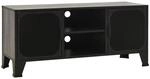 vidaXL TV-Schrank Grau 105x36x47 cm Metall und MDF