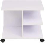 vidaXL Beistelltisch mit Rollen 50&times;35&times;42 cm Wei&szlig;