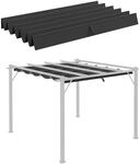 Outsunny Ersatz-Vordach Polyester Dunkelgrau 250L x 255B x 6H cm