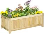 Outsunny Hochbeet Tannenholz Naturholz 70L x 30B x 25H cm