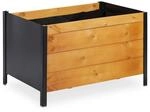 Relaxdays Hochbeet Holz Natur Mit Vlies 48 cm x 78 cm x 51 cm 12,4 kg