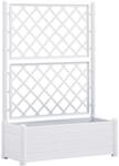 vidaXL Pflanzk&uuml;bel mit Spalier 100x43x142 cm PP Wei&szlig; 313983