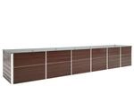 vidaXL Garten-Hochbeet Verzinkter Stahl 480x80x77 cm Braun 47070