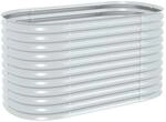 vidaXL Garten-Hochbeet 160x80x81 cm Verzinkter Stahl Silbern 45514