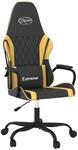 vidaXL Gaming-Stuhl mit Massagefunktion Schwarz & Golden Kunstleder Modell 2