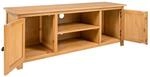 vidaXL TV-Schrank 110x35x44 cm Massivholz Eiche Modell 1
