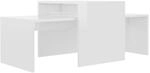 vidaXL Couchtisch-Set Hochglanz-Wei&szlig; 100x48x40 cm Holzwerkstoff 802918