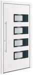 vidaXL Haust&uuml;r Wei&szlig; 110x210 cm Aluminium und PVC 3157067
