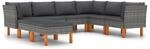 vidaXL 8-tlg Garten-Lounge-Set mit Kissen Poly Rattan Grau Modell 3