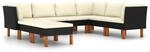 vidaXL 8-tlg Garten-Lounge-Set mit Kissen Poly Rattan Schwarz Modell 2