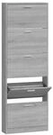 vidaXL Schuhschrank Grau Sonoma 59x17x169 cm Holzwerkstoff 342516