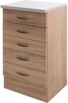 Flex-Well Classic K&uuml;chen-Schubkasten-Unterschrank 50 cm Oslo Sonoma Eiche