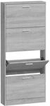 vidaXL Schuhschrank Grau Sonoma 59x17x150 cm Holzwerkstoff 342524