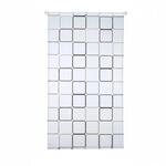 Relaxdays Duschrollo Square Kunststoff Aluminium Wei&szlig; Grau Wasserabweisend