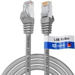 hb-digital 1m LAN Kabel CAT 7 Rohkabel RJ45 S/FTP PiMF LSZH AWG 26 Grau