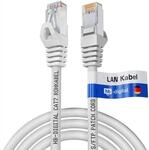 hb-digital 0.25m Patchkabel CAT 7 Rohkabel RJ45 S/FTP PiMF LSZH AWG 26...