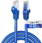 hb-digital 2m Patchkabel CAT 7 Rohkabel RJ45 S/FTP PiMF LSZH AWG 26 Halogenfrei Blau