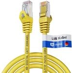 hb-digital 3m Patchkabel CAT 7 Rohkabel RJ45 S/FTP PiMF LSZH AWG 26 Halogenfrei Gelb