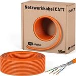 hb-digital CAT 7 Kabel Netzwerkkabel max. 1000 MHz S/FTP AWG23 LSZH 50m orange