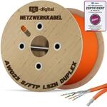 hb-digital CAT 7 Kabel Duplex Ethernetkabel LSZH max. 1000 MHz S/FTP AWG23 500m