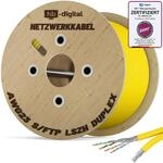 hb-digital CAT 7 Kabel Duplex Ethernetkabel LSZH max. 1000 MHz S/FTP AWG23 500m...