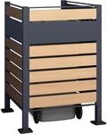 Westmann M&uuml;lltonnenverkleidung Planum Metall 1 x 240, Holzoptik