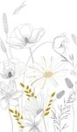 AS-Creation Fototapete Vlies Blumen Wei&szlig;-Grau