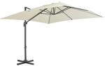 vidaXL Ampelschirm mit Aluminiummast 300 x 300 cm Sand 44632