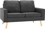 vidaXL 2-Sitzer-Sofa Dunkelgrau Stoff Modell 5