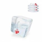 Relaxdays Faltkanister 4er Set Kunststoff Transparent Rot BPA-frei 20 cm x 18 cm x 22