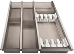 SOTECH Cuisio Besteckeinsatz 450 mm H&ouml;he 55 mm Transluzent Graphitgrau mit