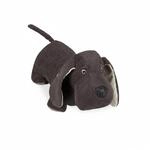 Relaxdays T&uuml;rstopper Polyester Kunstleder Dunkelbraun Sandgef&uuml;llt Schwer 14 cm x 32