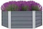 vidaXL Hochbeet 129 x 129 x 46 cm Verzinkter Stahl Grau 42405